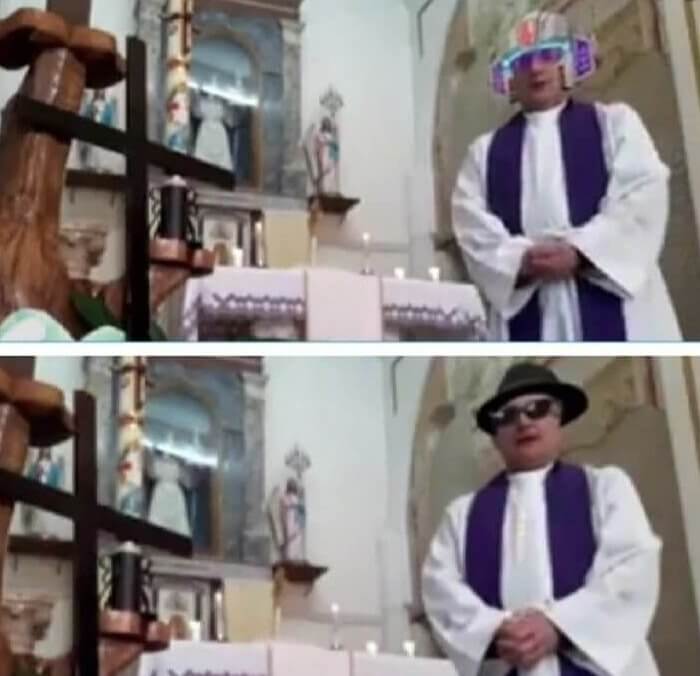 When Your Priest Accidentally Turns on the Zoom Filters