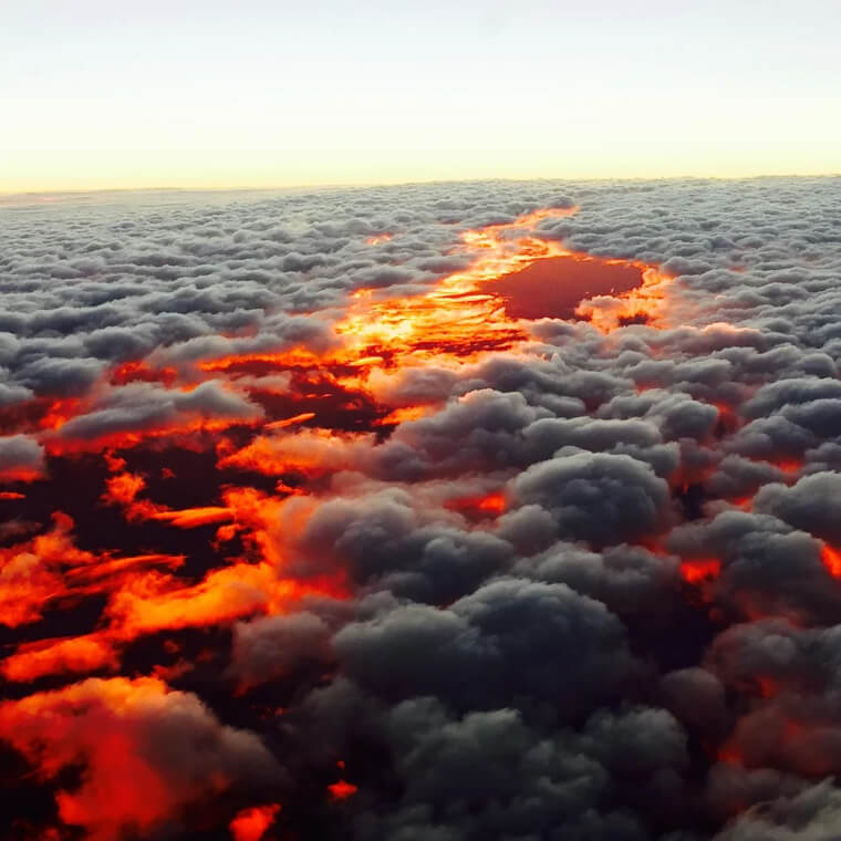 Just a Volcano Erupting or an Australian Sky's Fiery Illusion