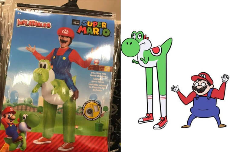 They Got the Mario-Yoshi Proportions Uncomfortably Wrong